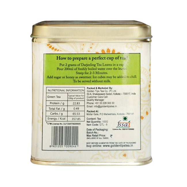 Golden Tips Peach Green Tea - Tin Can Main Image