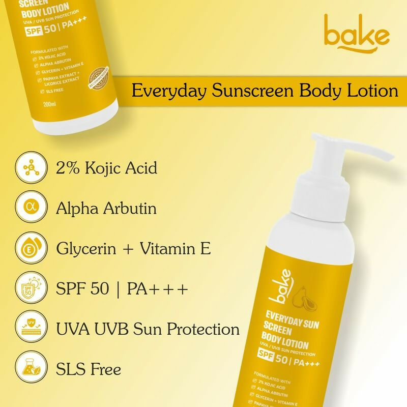 Bake Everyday Sunscreen Body Lotion SPF 50 PA+++
