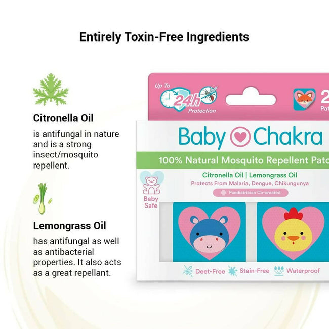 BabyChakra 100% Natural Mosquito Repellent Patches Main Image