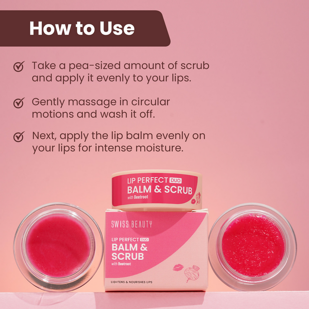 Swiss Beauty Lip Perfect Duo Balm & Scrub - Beetroot