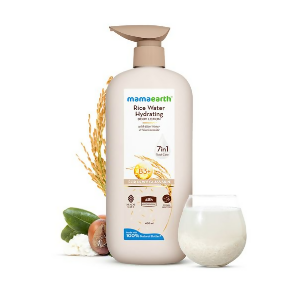 Mamaearth Rice Water Hydrating Body Lotion Hover Image