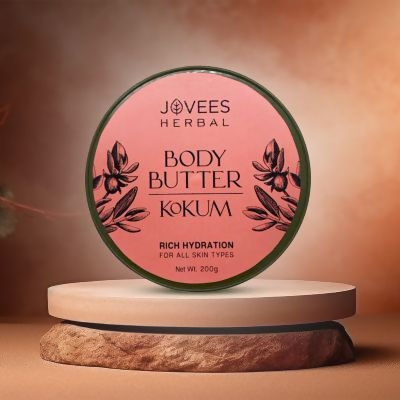 Jovees Kokum Body Butter for Dry & Rough Skin Deep Nourishment, Non-Sticky