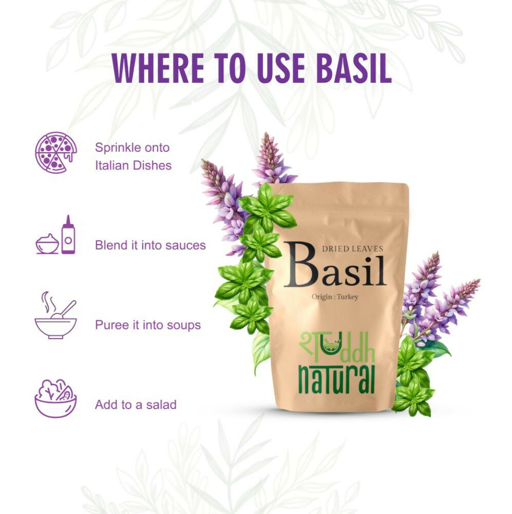 Shuddh Natural Premium Freeze Dried Culinary Turkish Basil