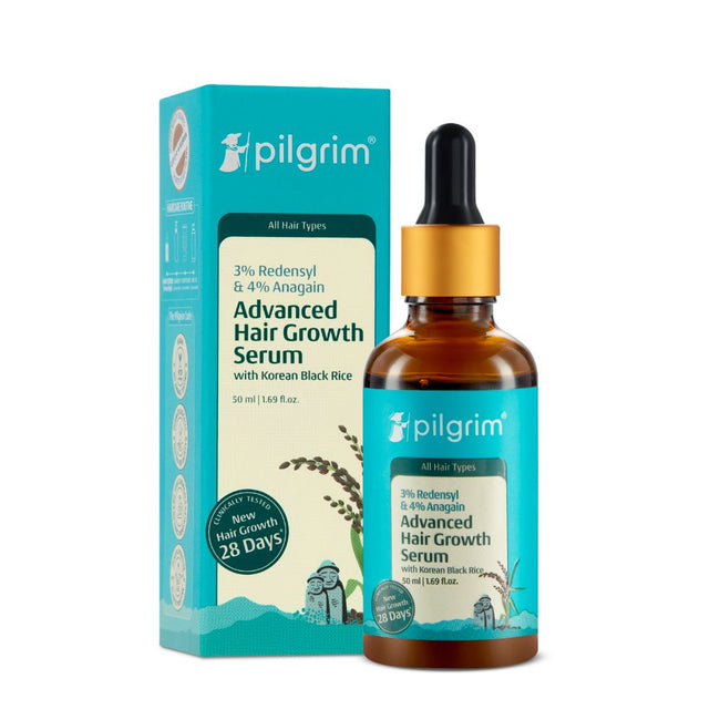 Pilgrim 3% Redensyl + 4% Anagain Advanced Hair Growth Serum with Korean Black Rice Main Image