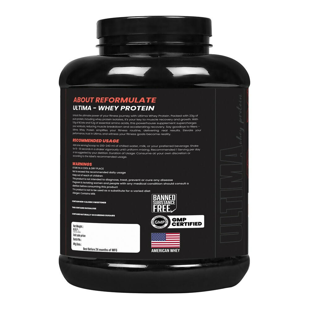 Reformulate Ultima I Whey Protein with Isolate I 23 G Protein I 5.1G BCAA I 10.8 EAA I Pre & Probiotics - Cold Coffee