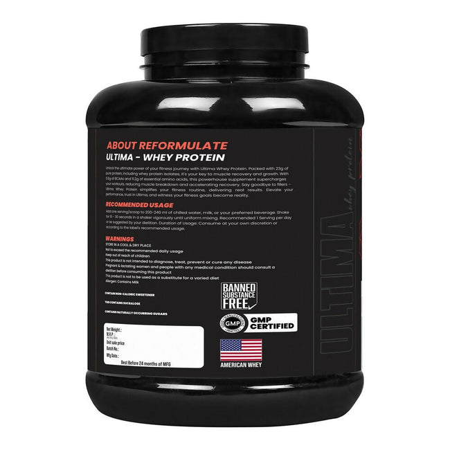 Reformulate Ultima I Whey Protein with Isolate I 23 G Protein I 5.1G BCAA I 10.8 EAA I Pre & Probiotics - Cold Coffee Main Image