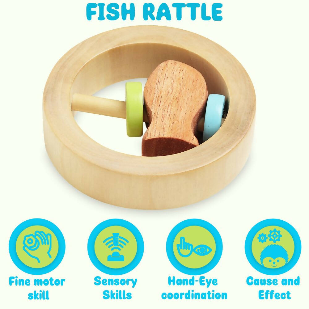 Matoyi Wooden Baby Rattle Cum Teether