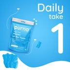 Purna Gummies Hair Biotin Blueberry Sugar Free Gummies with Vitamin B12 for Hair & Nails