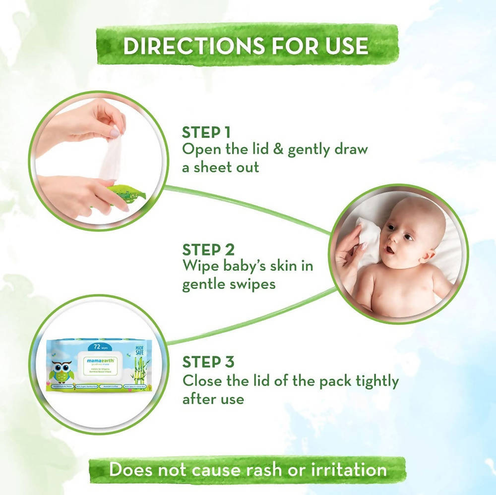 Mamaearth India's 1st Organic Bamboo Based Wipes