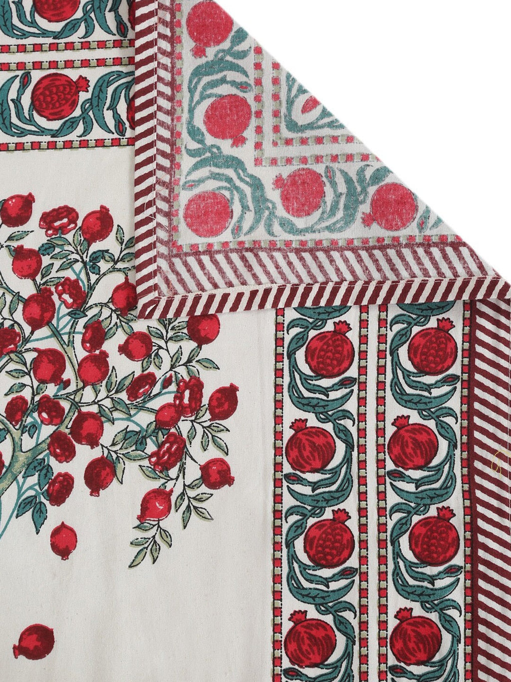 Rajasthan Decor Cream-Coloured Ethnic Motifs 144 TC Cotton King Bedsheet & 2 Pillow Covers