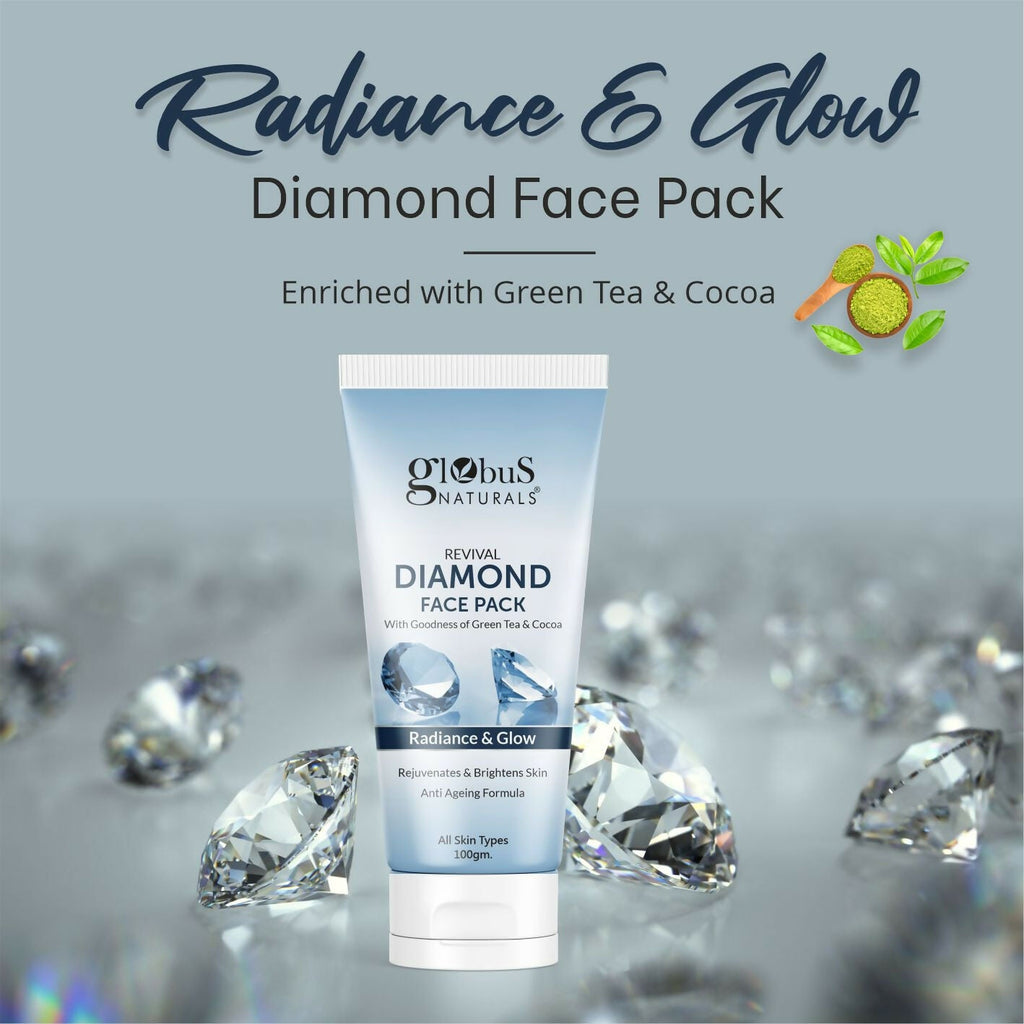 Globus Naturals Revival Diamond Face Pack, Natural & Ayurvedic Formula
