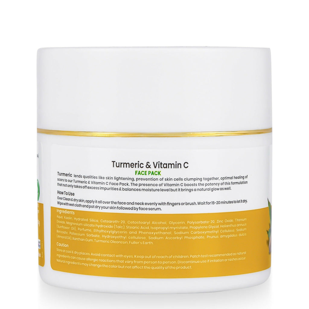 VI-JOHN Prakritik Vitamin C & Turmeric Face Pack Fades Dark Spots, 100% Natural Bio Actives