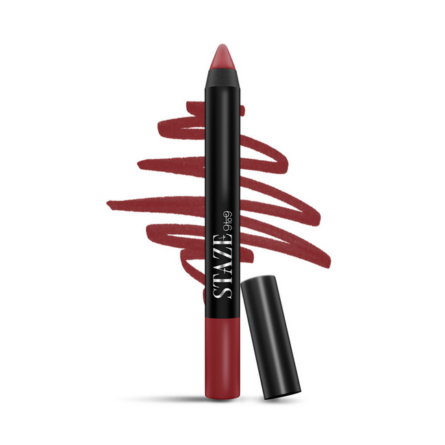 Staze 9 To 9 Pout On Matte And Smudgeproof Lip Crayon - 10 Royally Ruby Main Image