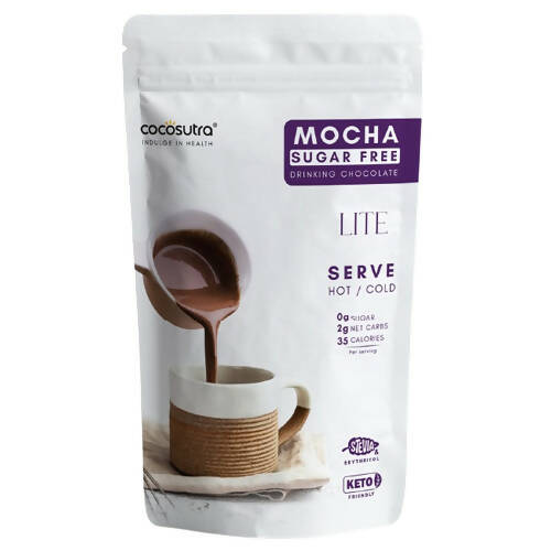 Cocosutra Lite- Sugar Free Mocha Drinking Chocolate Mix Hover Image