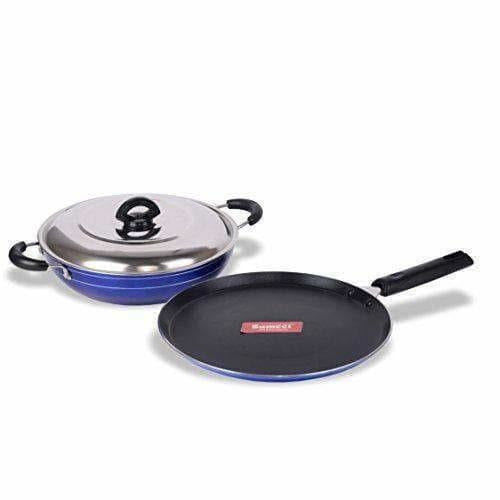 Nonstick Induction Base Cookware Set of Tawa + Kadhai