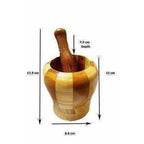 Wooden Motar Pestle Set (Brown)