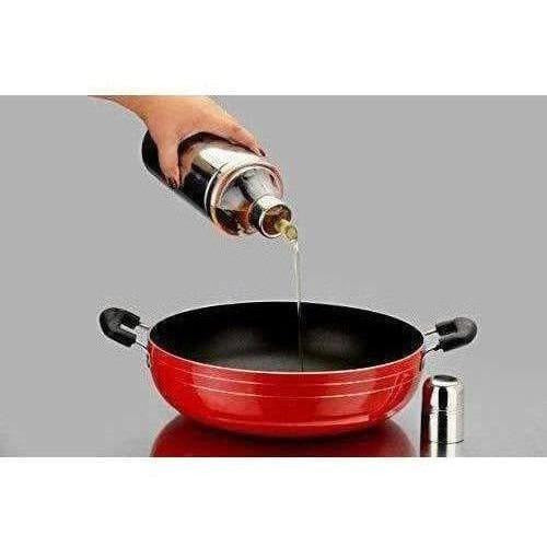 Nirlon Stainless Steel Oil Pot, 1 Litre, Silver