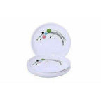 Round Plastic Half Plate Set, Set of 6, White