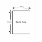 Transparent With Golden Lace 6 Seater Dinning Table Cover