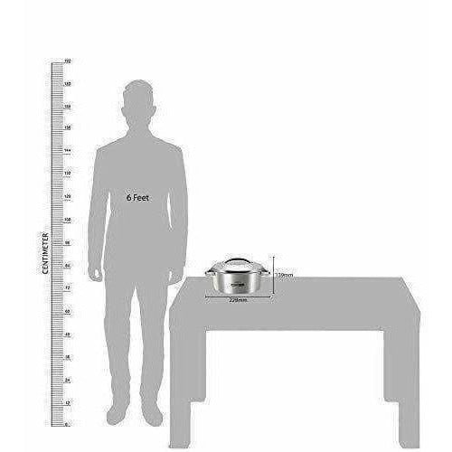 Stainless Steel Casserole, 1.5 Litres, Silver