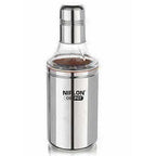 Nirlon Stainless Steel Oil Pot, 1 Litre, Silver
