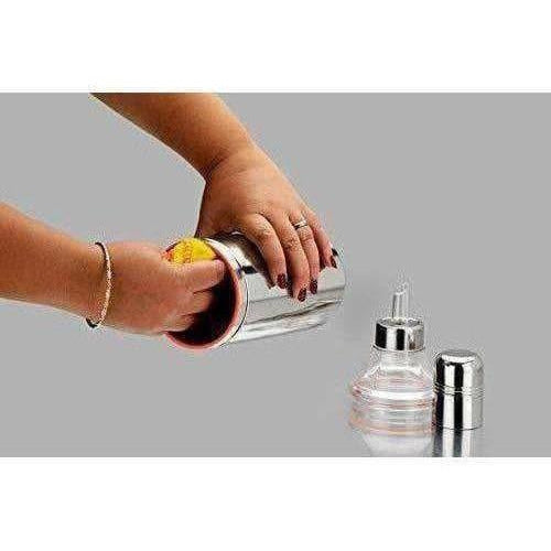 Nirlon Stainless Steel Oil Pot, 1 Litre, Silver