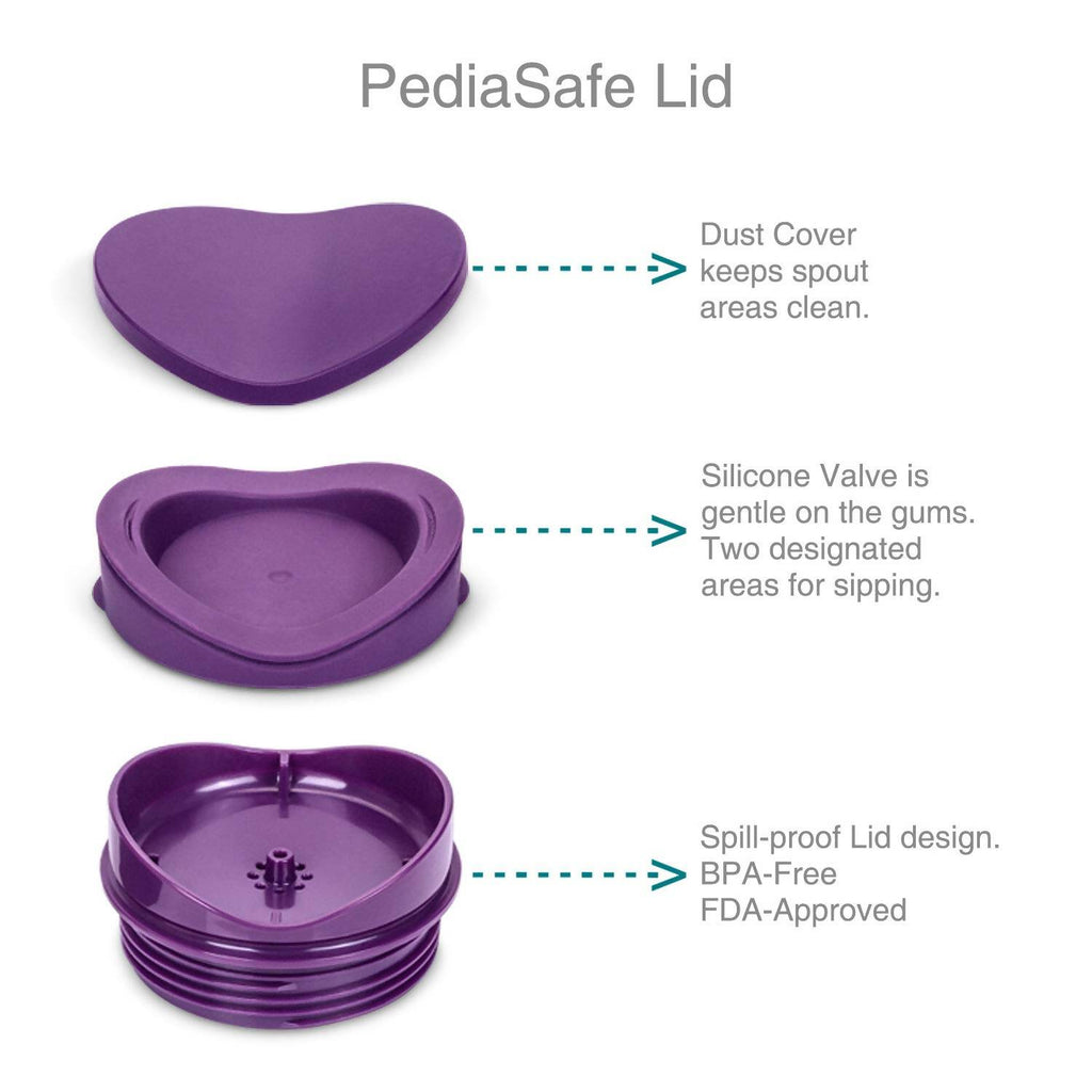 Vaya Drynk Stainless Steel Tumbler with Spill-Proof PediaSafe Lid - 350ml (Purple)