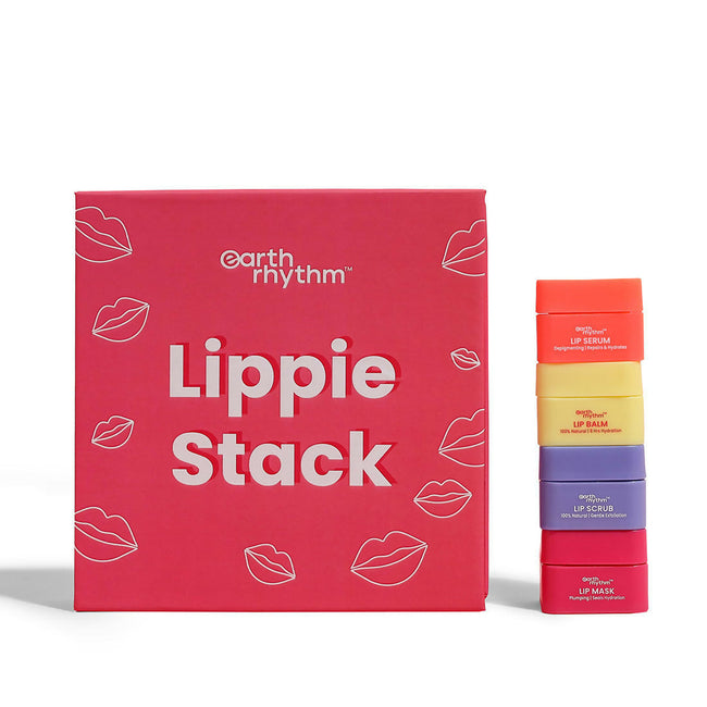 Earth Rhythm Lippie Stack Box - (Lip Scrub, Lip Serum, Lip Balm and Lip Mask) Hover Image