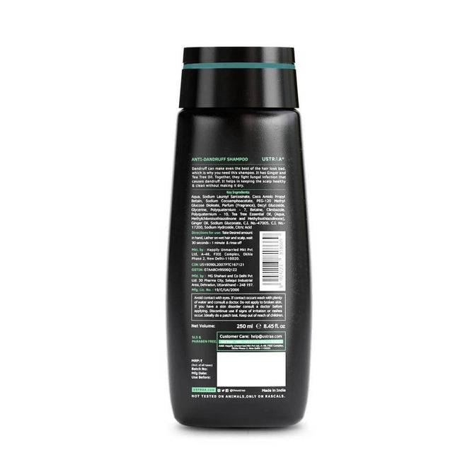 Ustraa Anti Dandruff Hair Shampoo With Ginger & Tea Tree For Men Main Image