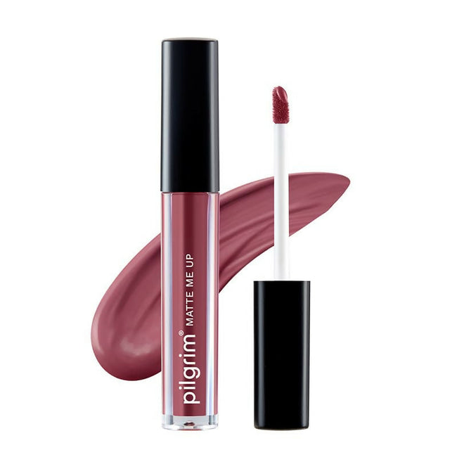 Pilgrim Liquid Matte Lipstick with Hyaluronic Acid - Flirty Rose Hover Image