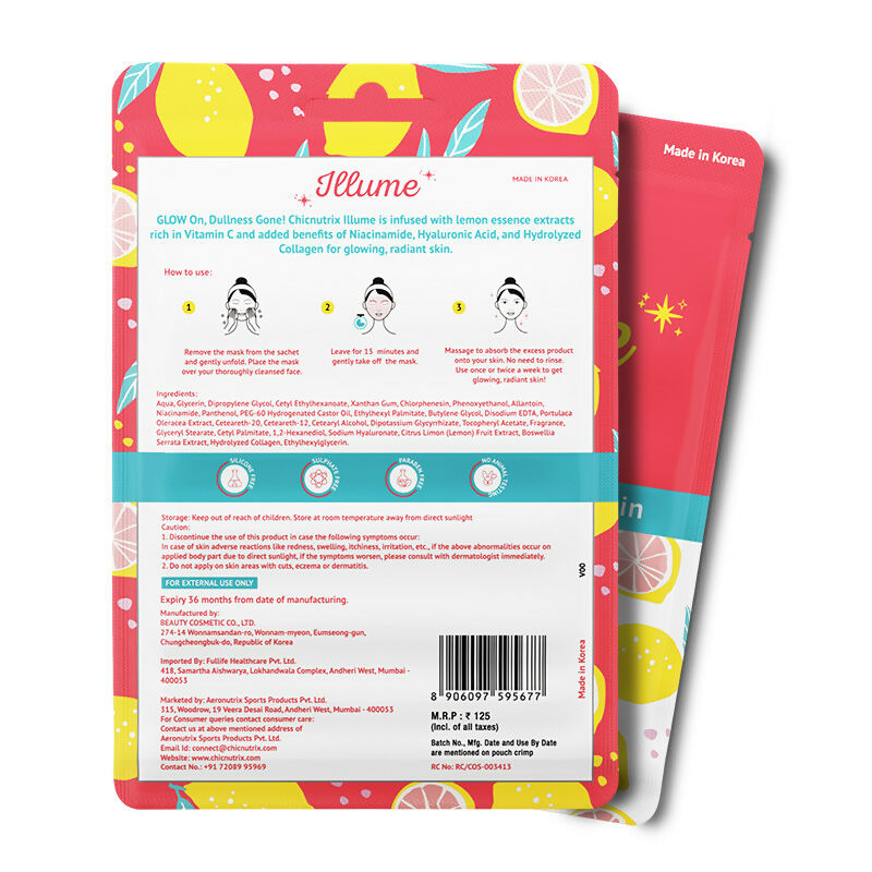 Chicnutrix Korean Clear Skin Routine Combo - Super C + Illume Sheet Mask