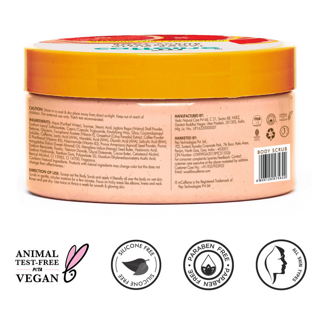 mCaffeine Glow Boost Grapefruit Body Scrub