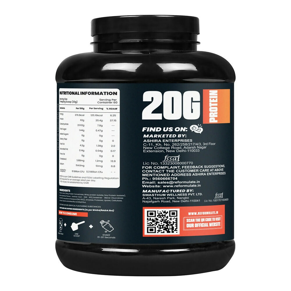 Reformulate Emerge I Whey Protein I Your Daily Meal Replacement Formula I 20 G I Protein I 5.1 G Bcaa's I 10 G Eaa's - Malai Kulfi