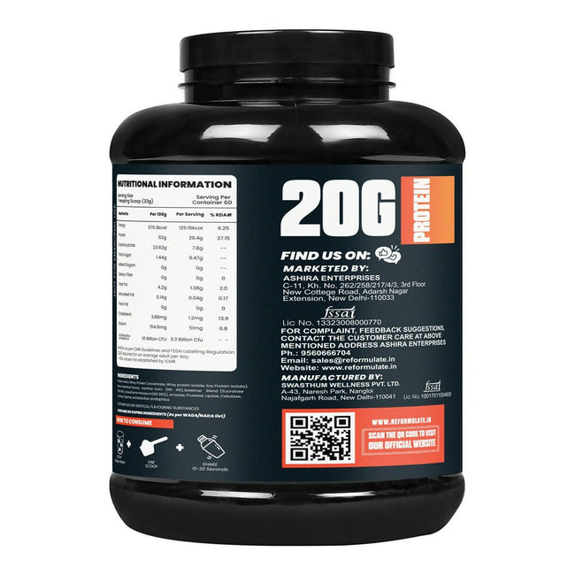 Reformulate Emerge I Whey Protein I Your Daily Meal Replacement Formula I 20 G I Protein I 5.1 G Bcaa's I 10 G Eaa's - Malai Kulfi Main Image