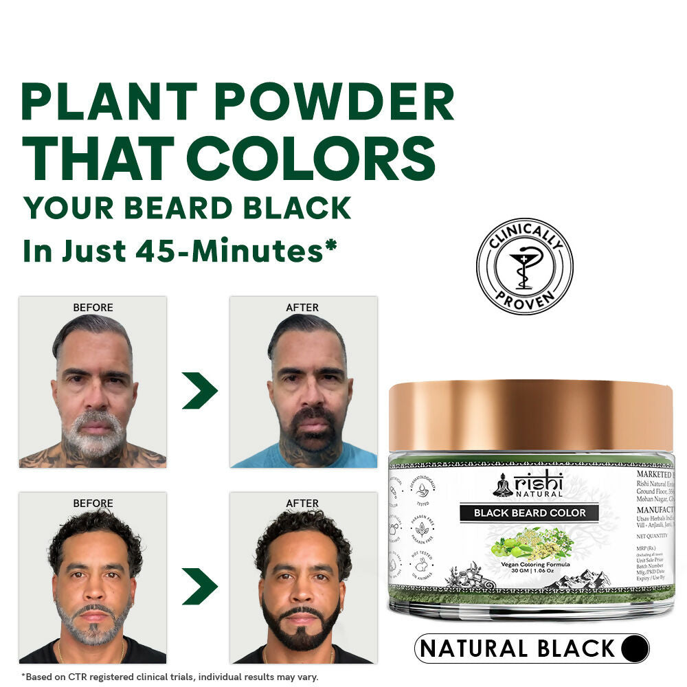 Rishi Natural Beard Black Color