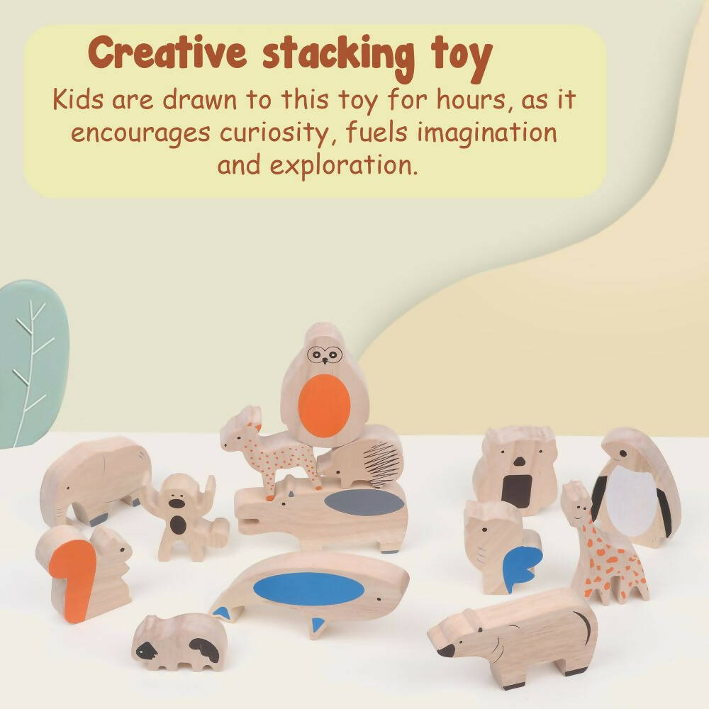 Matoyi Wooden Balancing Animals - 14 Pcs Set