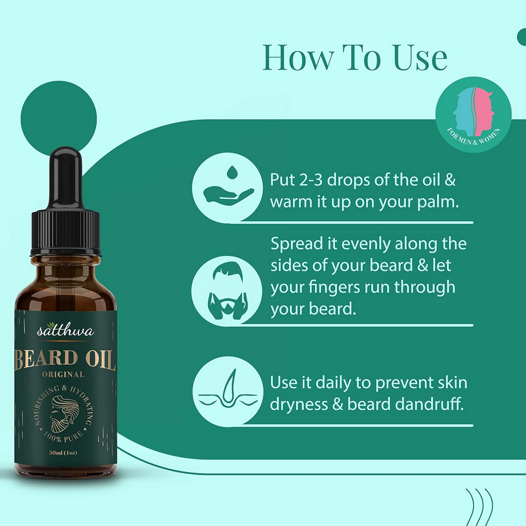 Satthwa Beard Oil With Oud Wood Oil