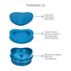 Vaya Drynk Stainless Steel Strawless Silicone Bunnies Print Spout Tumbler With Spill-Proof Pediasafe Lid - 350ml (Blue)