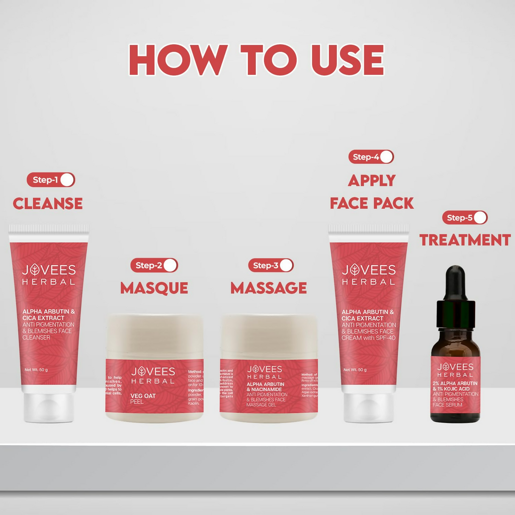 Jovees Alpha Arbutin & Niacinamide Anti Pigmentation & Blemishes Facial Kit