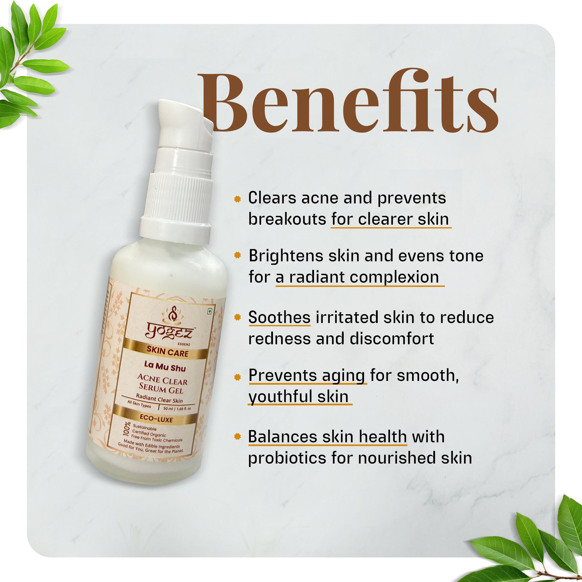 Yogez La Mu Shu Acne Clear Serum Gel