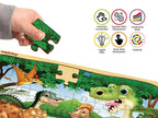 Webby Dinosaurs in Jungle Wooden Jigsaw Puzzle-40 Pcs