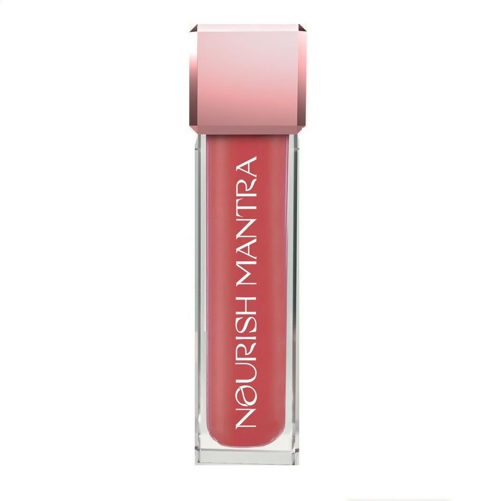 Nourish Mantra Liquid Lipstick Creamy Matte with SPF / Water Proof, Smudge Proof Shade- Spice And Shanti-