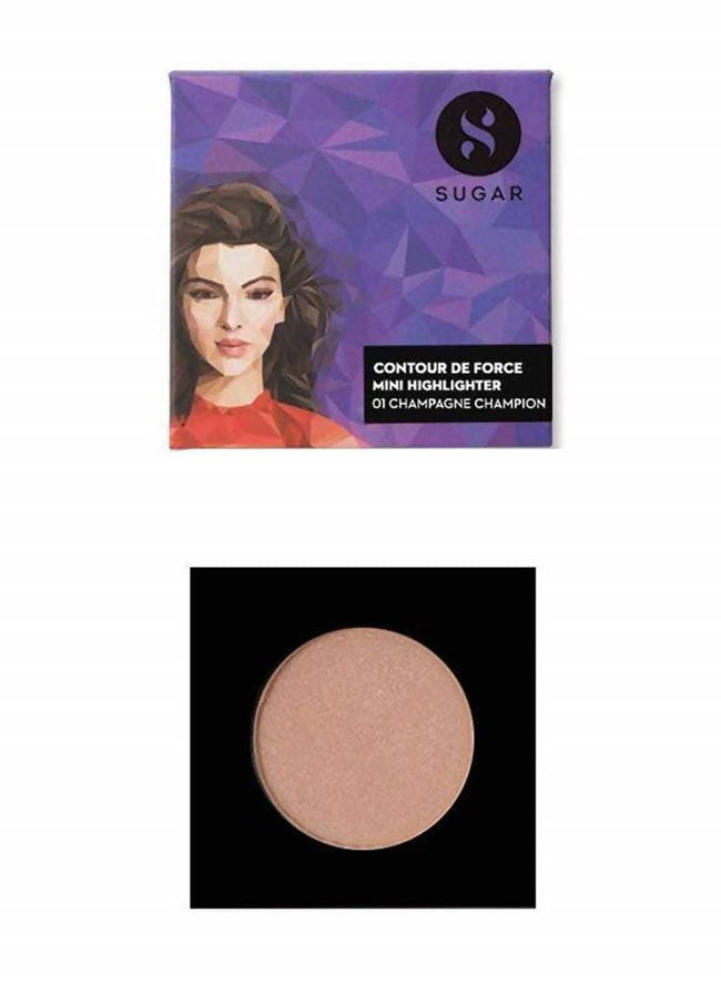 Sugar Cosmetics Contour De Force Mini Highlighter - 01 Champagne Champion Hover Image