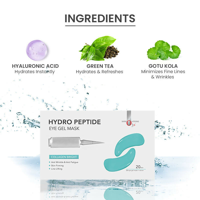 Professional O3+ Hydro Peptide Hydrogel Eye Patch Mask With Collagen & Hyaluronic Acid For Dark Circles