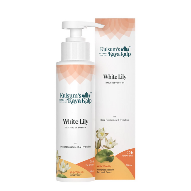 Kulsum's Kaya Kalp White Lily, Daily Body Lotion For Deep Nourishment And Hydration Hover Image