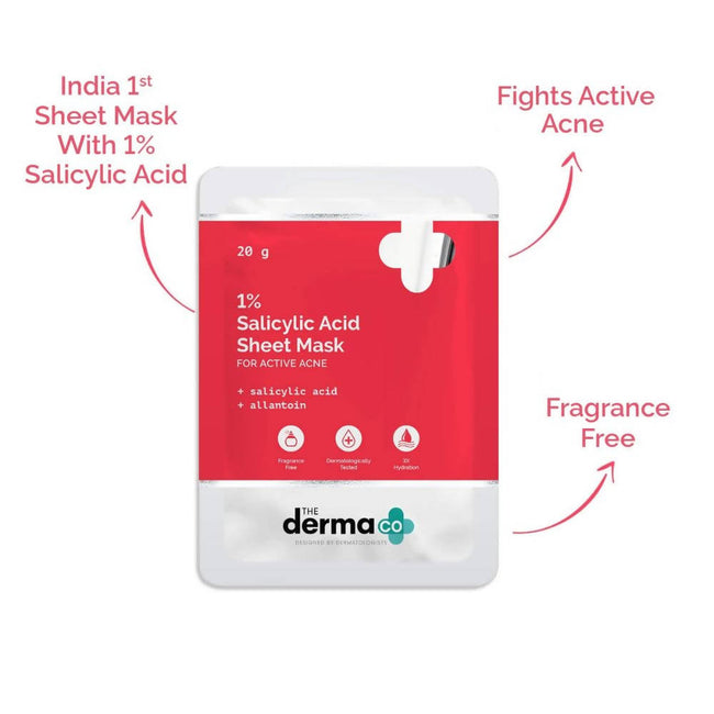 The Derma Co 1% Salicylic Acid Sheet Mask Main Image