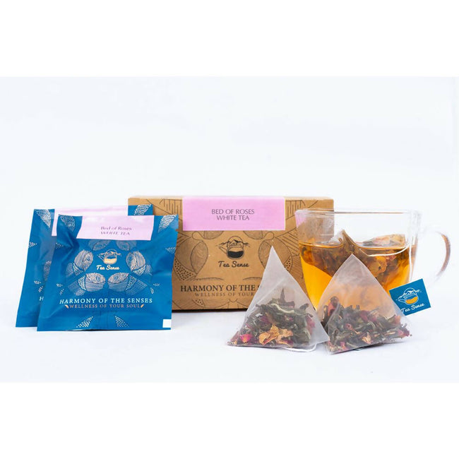 Tea Sense Bed Of Roses White Tea Bags Box Main Image