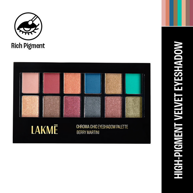 Lakme Glitterati Chroma Chic Eye Shadow Palette - Berry Martini Main Image