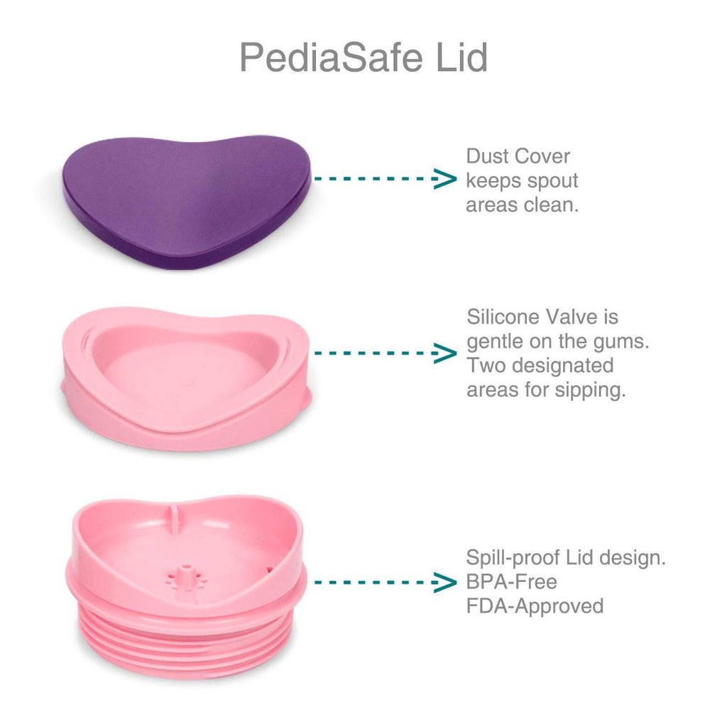 Vaya Drynk Kid'S Stainless Steel Tumbler With Spill-Proof Pediasafe Lid - 350ml (Pink)