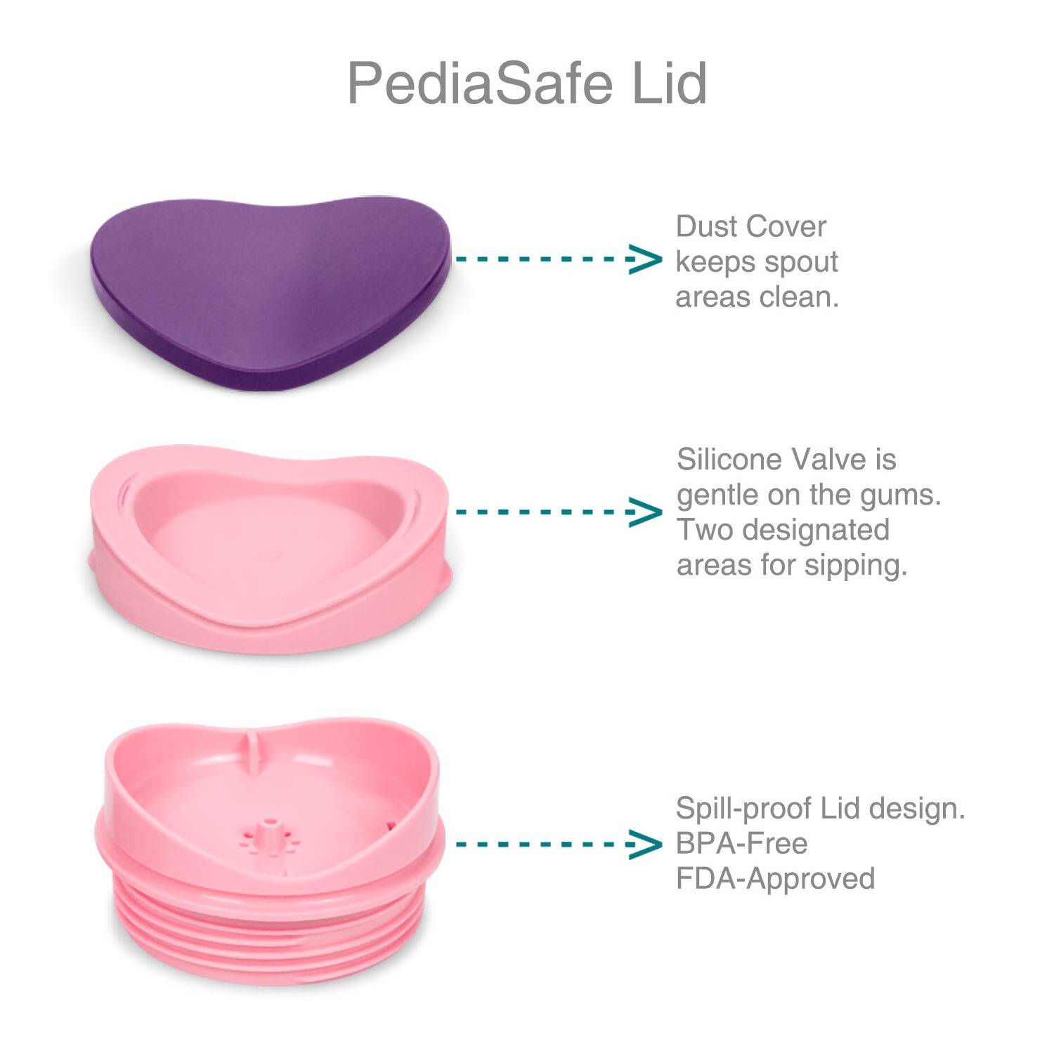 Vaya Drynk Kid'S Stainless Steel Tumbler With Spill-Proof Pediasafe Lid - 350ml (Pink)